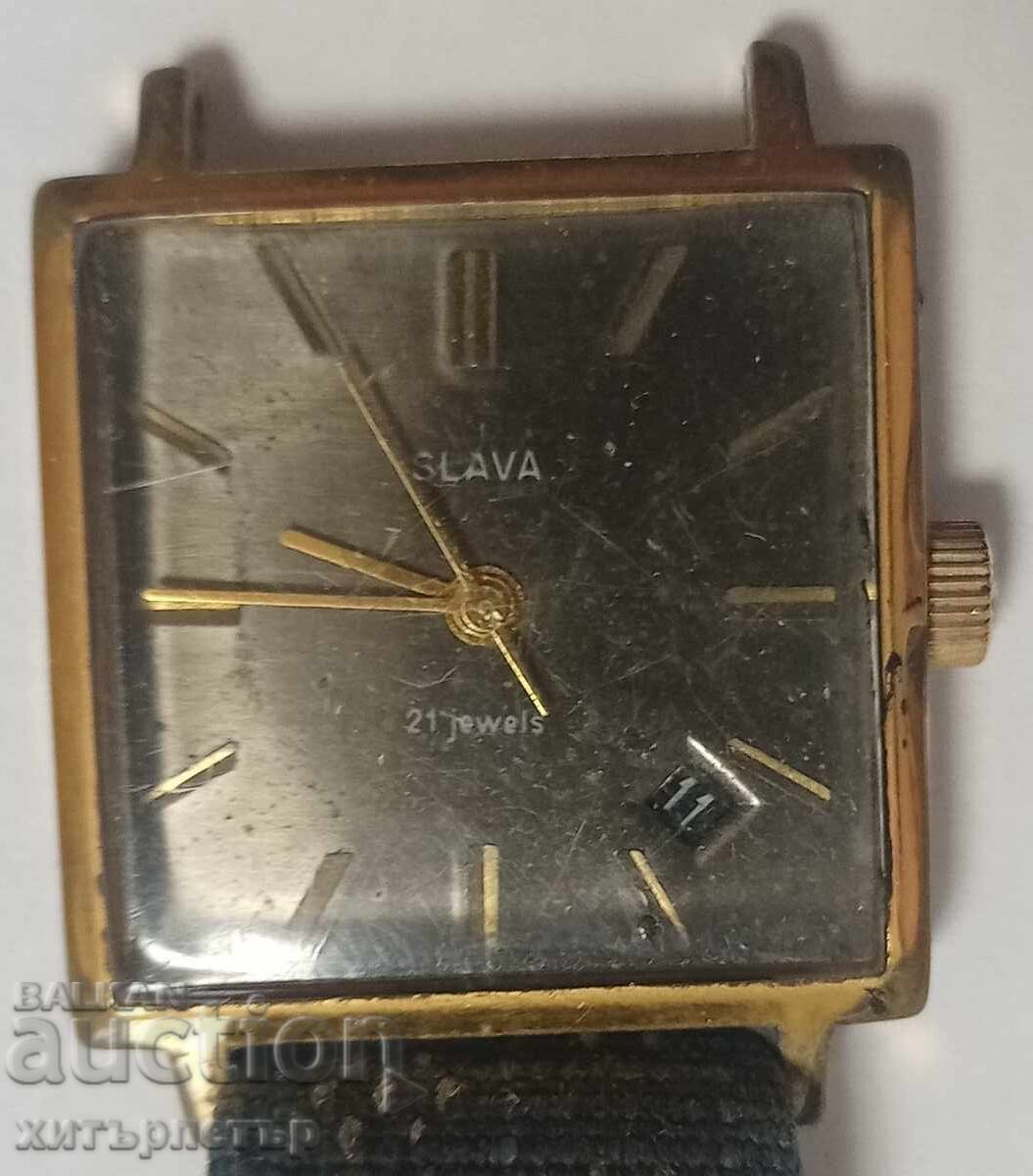 Used Slava wristwatch 21 jewels USSR
