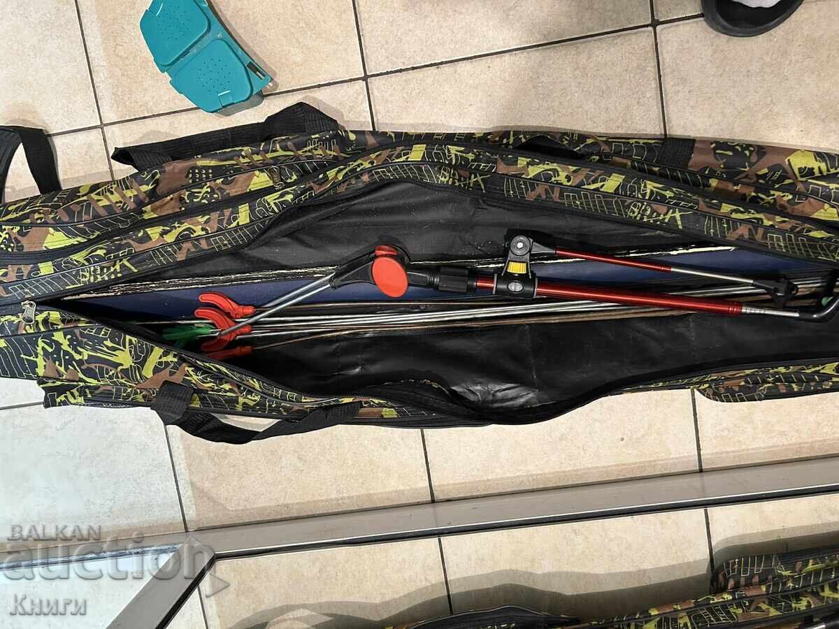 Licitație 7 lansete cu husă și scaun de pescuit