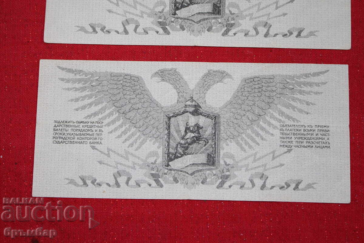 Licitație 25 ruble Frontul de Nord-Vest general Iudenici. 2 buc. 1919