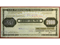 Cec de călătorie Polonia 2000 zloți