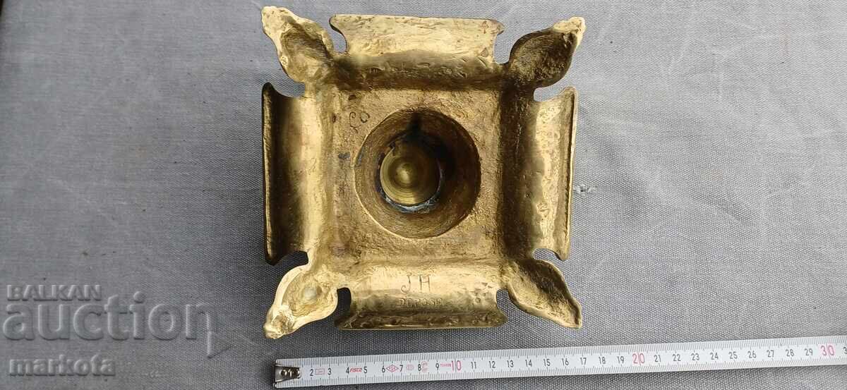 Licitație veche călimară barocă din bronz - Depose