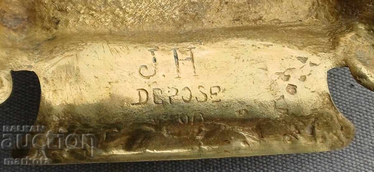 Livrarea veche călimară barocă din bronz - Depose