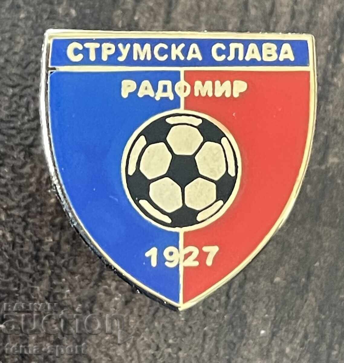 1958 Bulgaria insignă club de fotbal Strumska Slava Radomir email