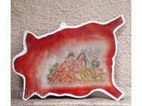 Tablou din piele cașerată pe plăci de fibre (fașer)