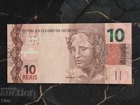 Банкнота - Бразилия - 10 реала UNC | 2010г.