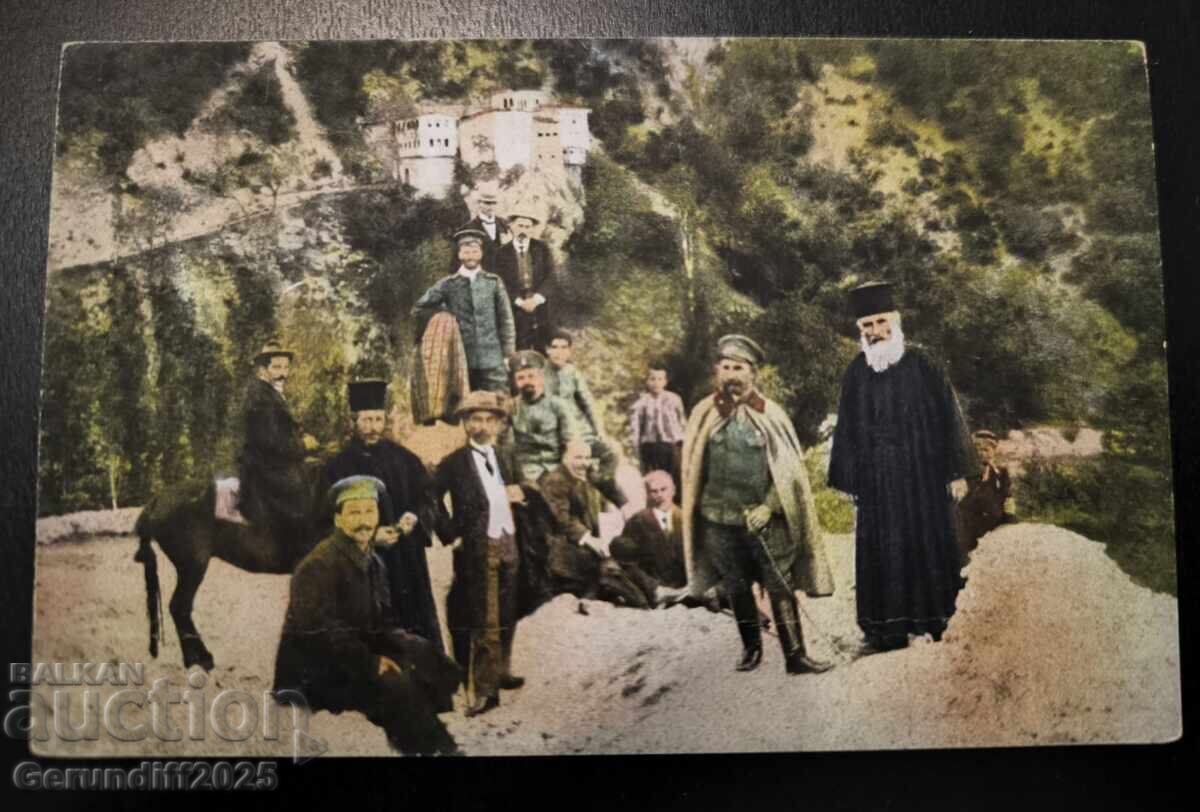 Κάρτα Πρώτου Παγκοσμίου Πολέμου Μοναστήρι Αγίας Παρασκευής Οχρίδα Μακεδονία ιερείς