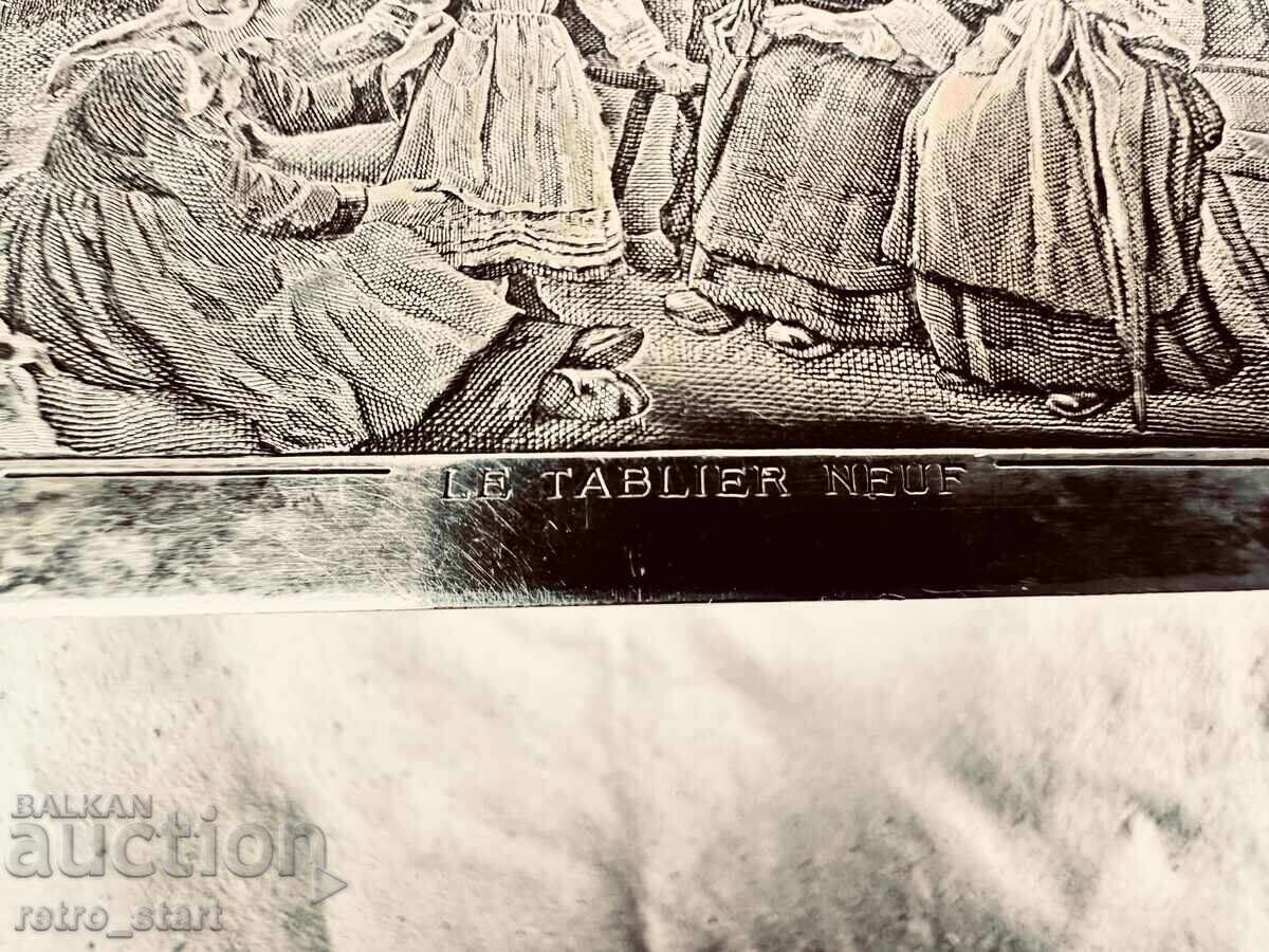 Cutie franceză argintată „șorțul nou” - 7