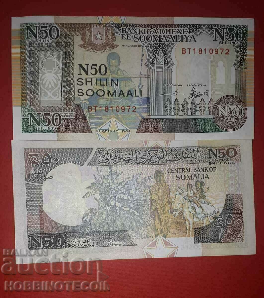 SOMALIA SOMALIA 50 Shilling emisiune - numarul 1991 NOU UNC