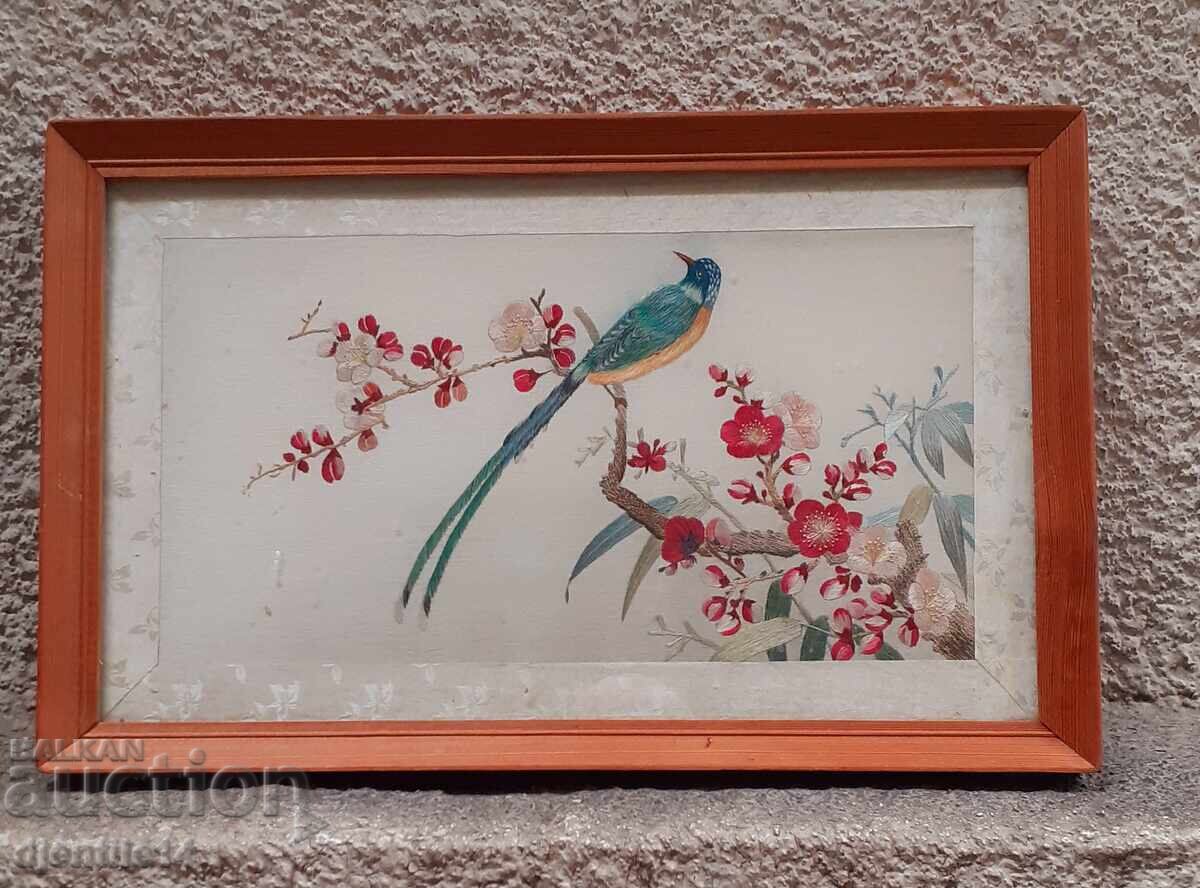 Κεντητός πίνακας σε καμβά Ασία