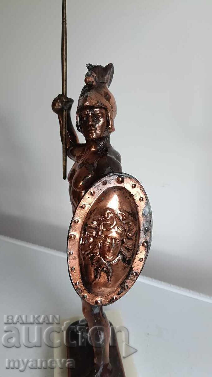 Achilles with shield and spear, vintage, metal figurine - 7 Achilles with shield and spear, vintage, metal figurine - 7