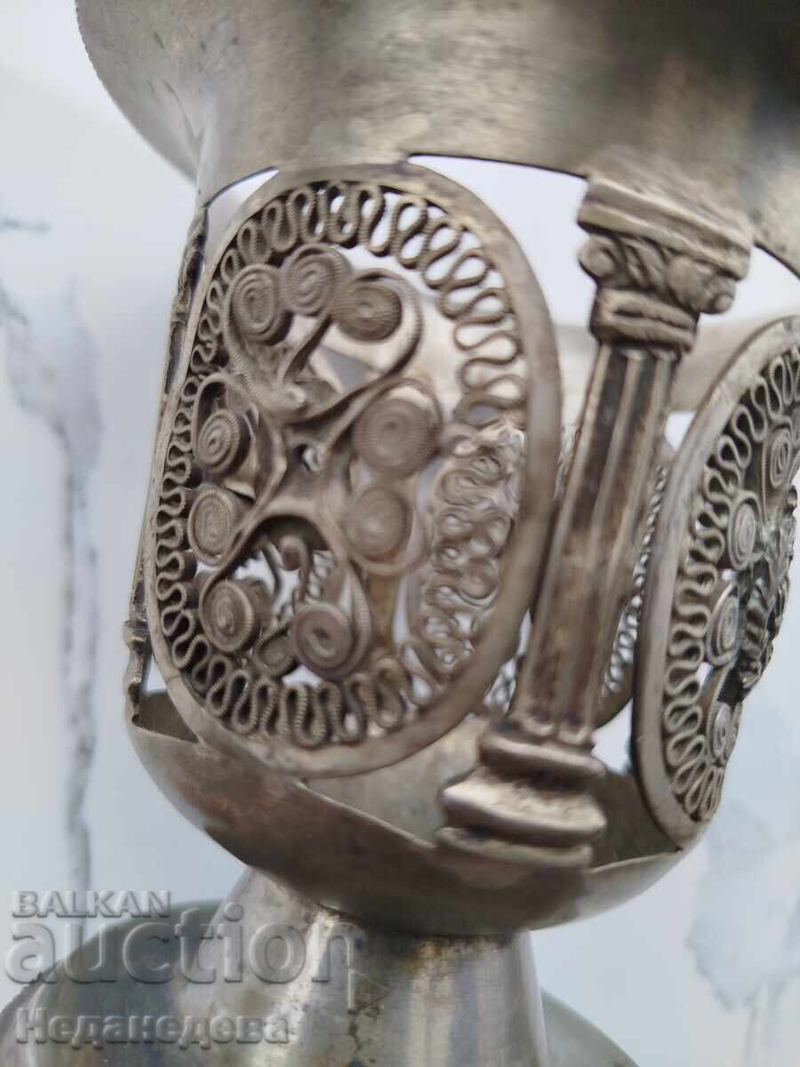 Доставка на Сребърен Стар съд , ваза , чаша ,сачан