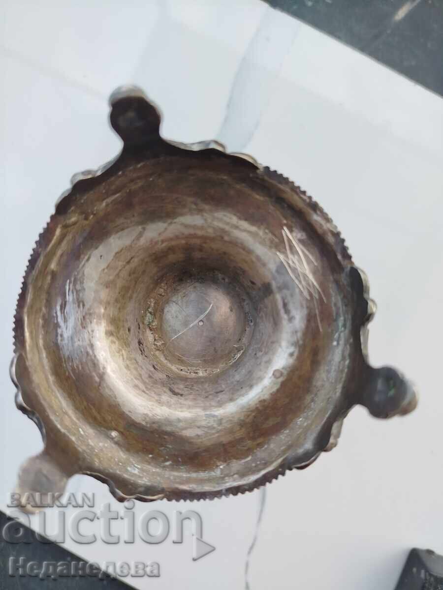 Сребърен Стар съд , ваза , чаша ,сачан - 5