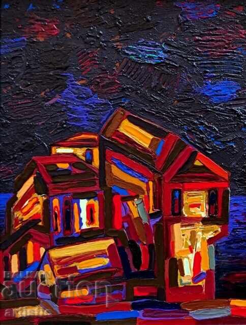 Genko Genkov - γραφική θαλασσογραφία από το Nessebar - 5