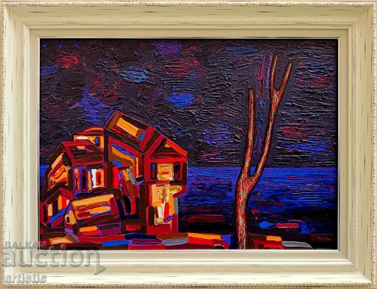 Genko Genkov - γραφική θαλασσογραφία από το Nessebar