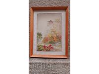 Embroidered canvas painting Asia