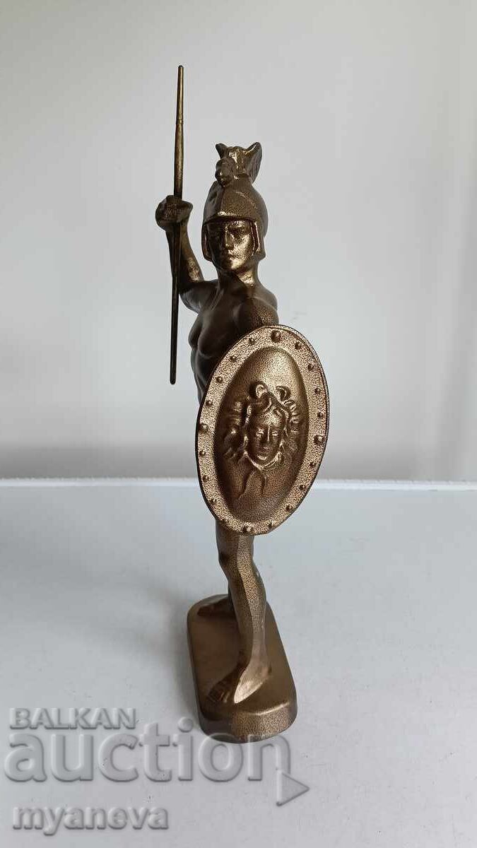 Delivery of Leonidas, King of Sparta with spear and shield with Medusa