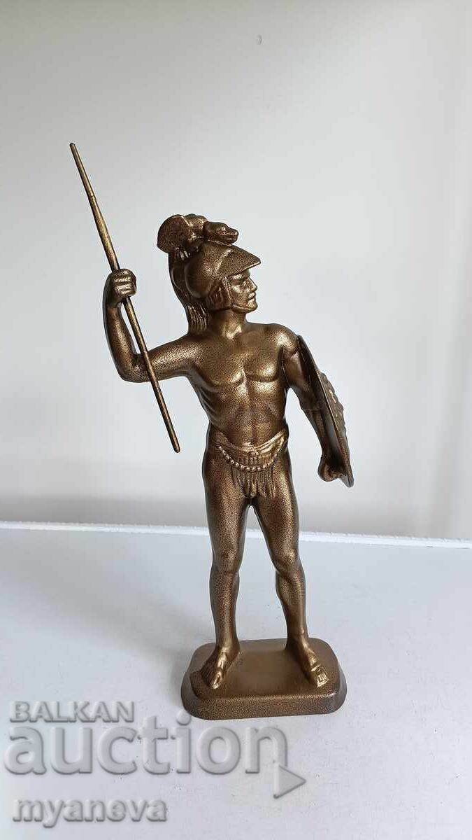 Leonidas, rege al Spartei cu suliță și scut cu Meduza