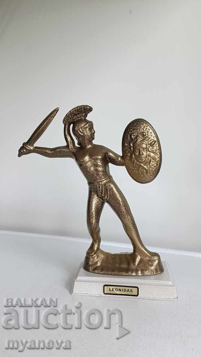 Statuetă grecească de colecție din metal, reprezentându-l pe Leonidas cu preț € 45.00 | 88.01 BGN