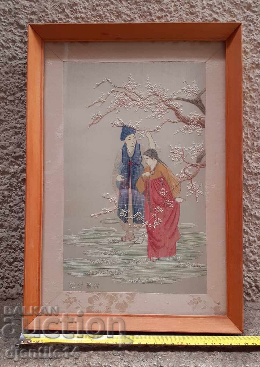 Κεντητός πίνακας σε καμβά Ασία - 6