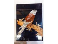 Mixed media painting mother-of-pearl