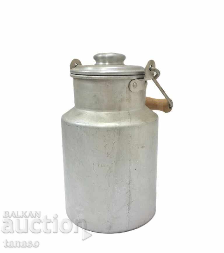 Găleată veche din aluminiu pentru lapte, bidon, căldărușă, găletușă (7.3) - 5