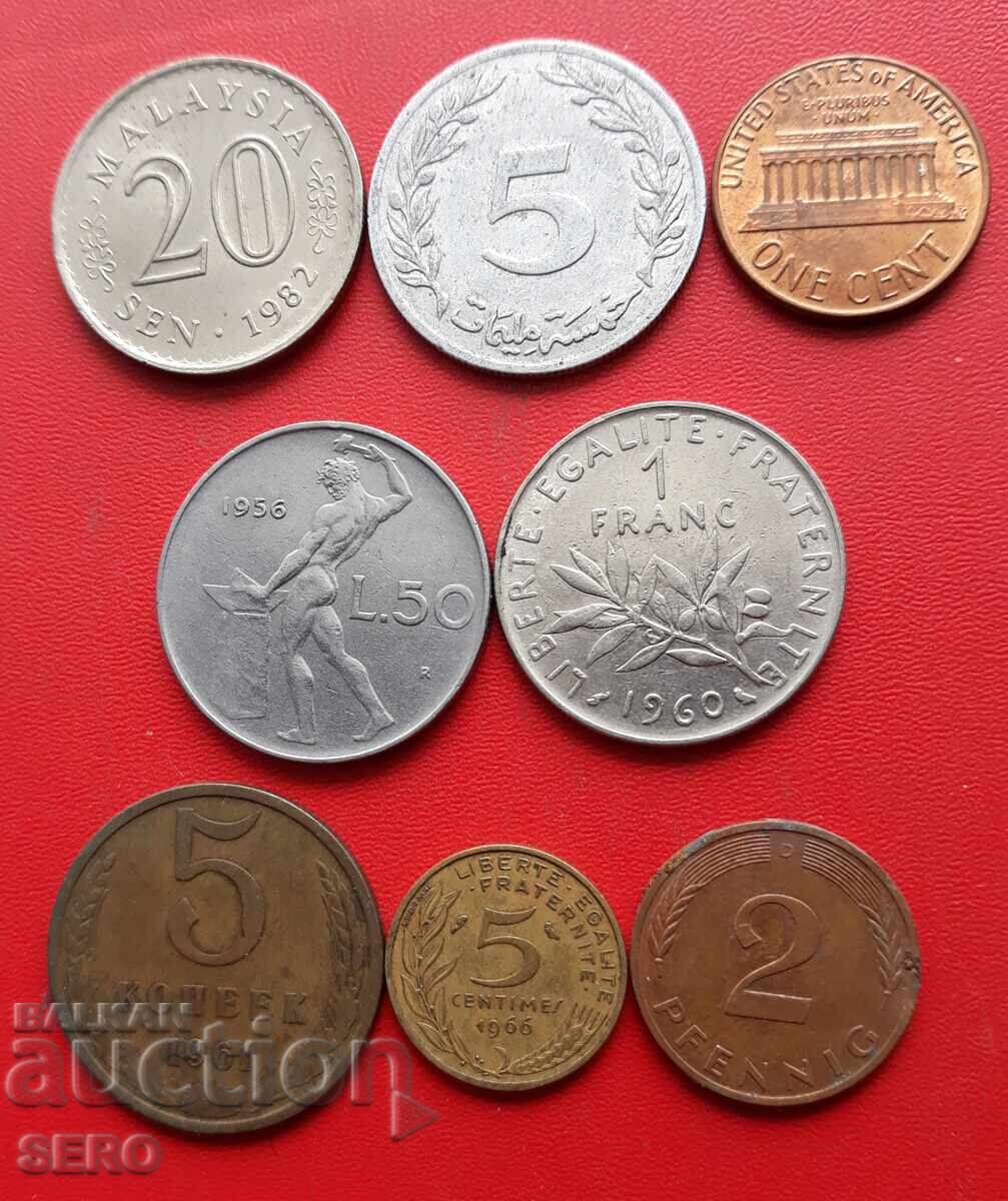 Lot mixt de 8 monede