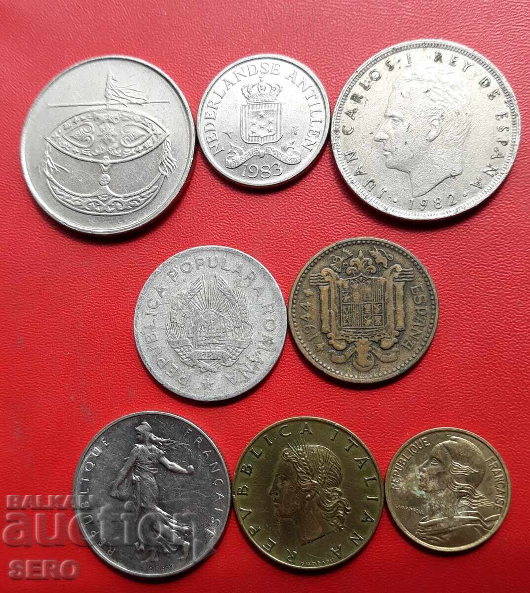 Lot mixt de 8 monede