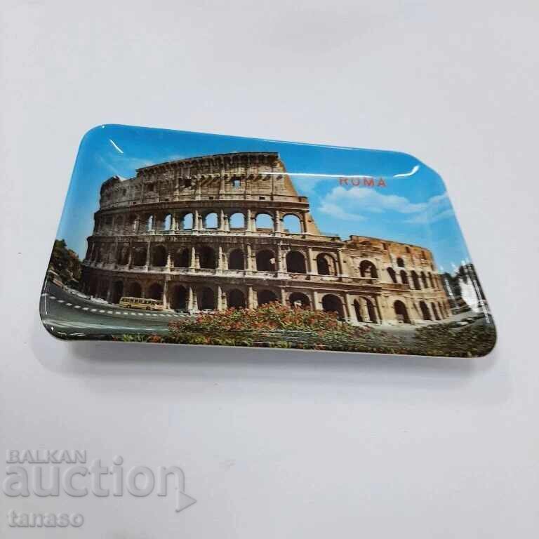 Παλιό αναμνηστικό πιάτο/δίσκος με απεικόνιση του Κολοσσαίου - 5