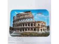 Стара сувенирна чинийка/поднос с изображение на Колизеума