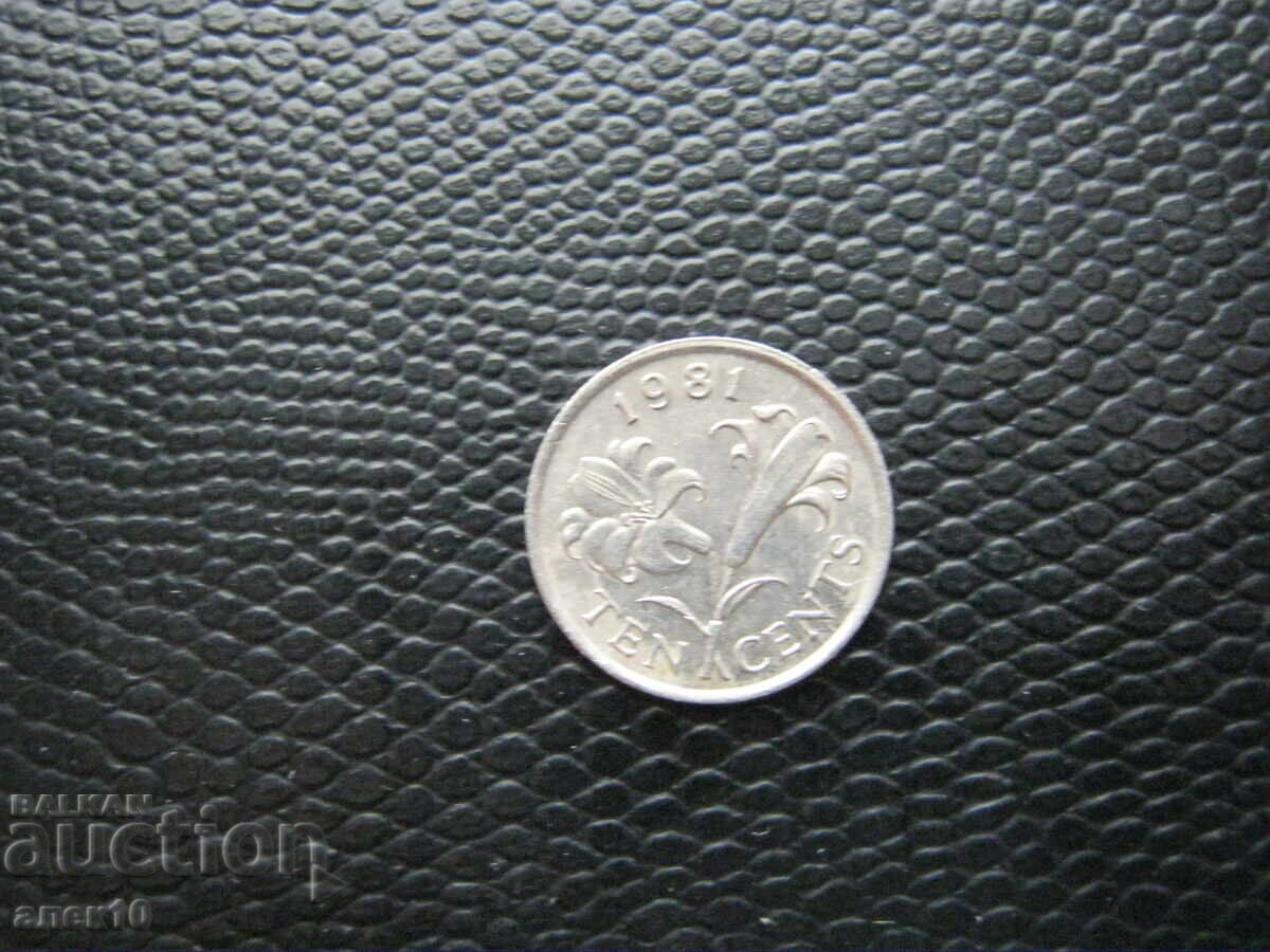 Βερμούδες 10 σεντς 1981