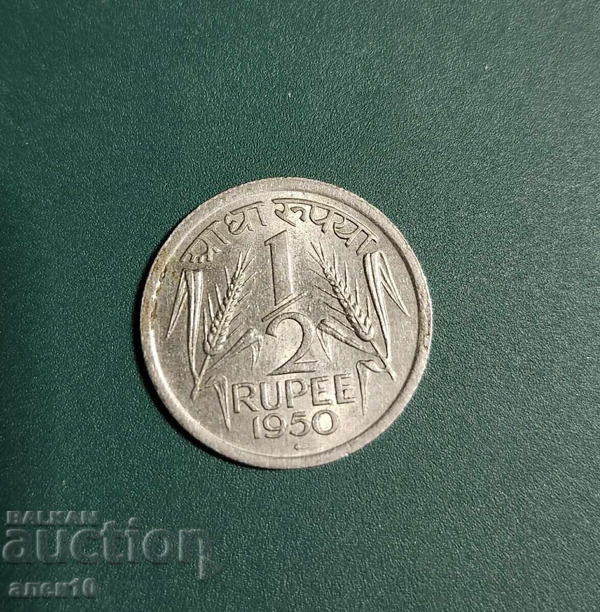 Ινδία 1/2 ρουπία 1950 e
