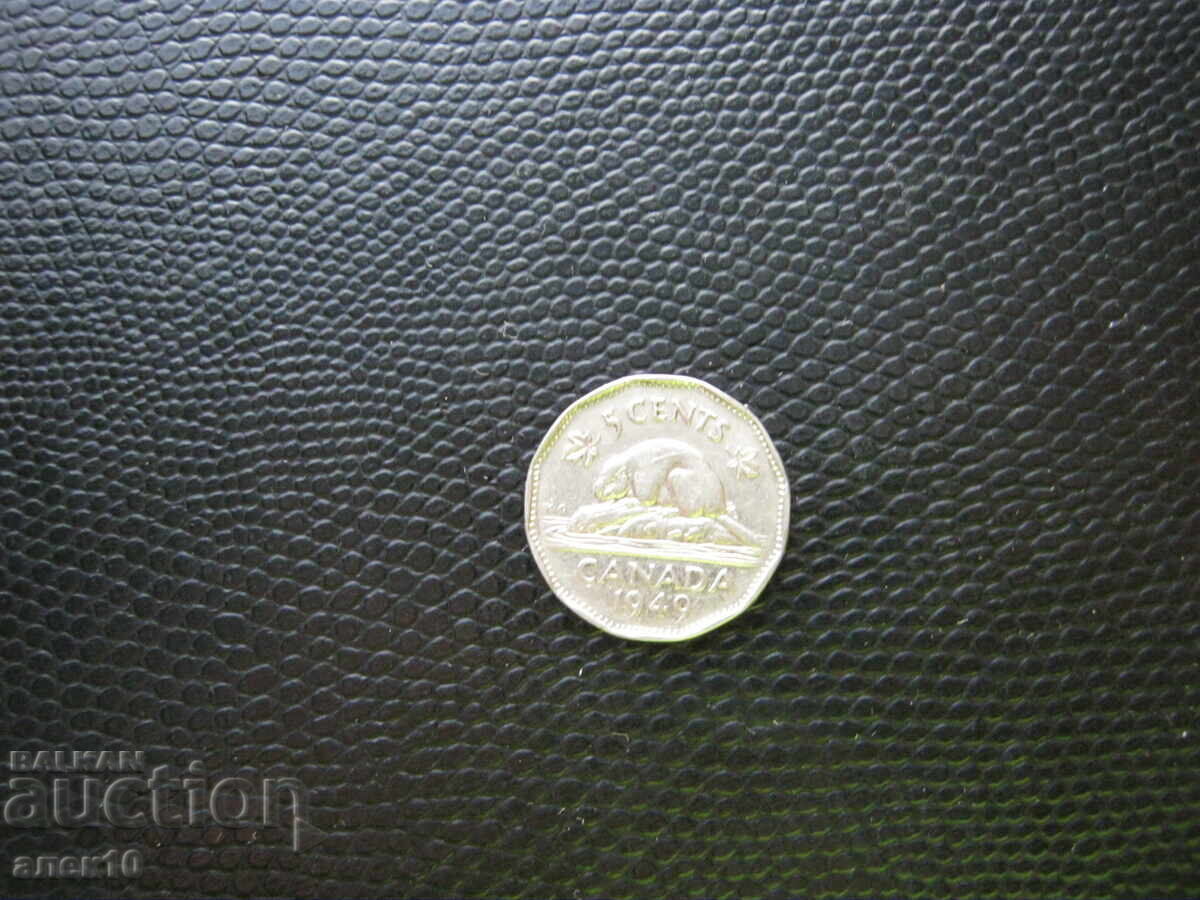 Канада  5   цент   1949   е