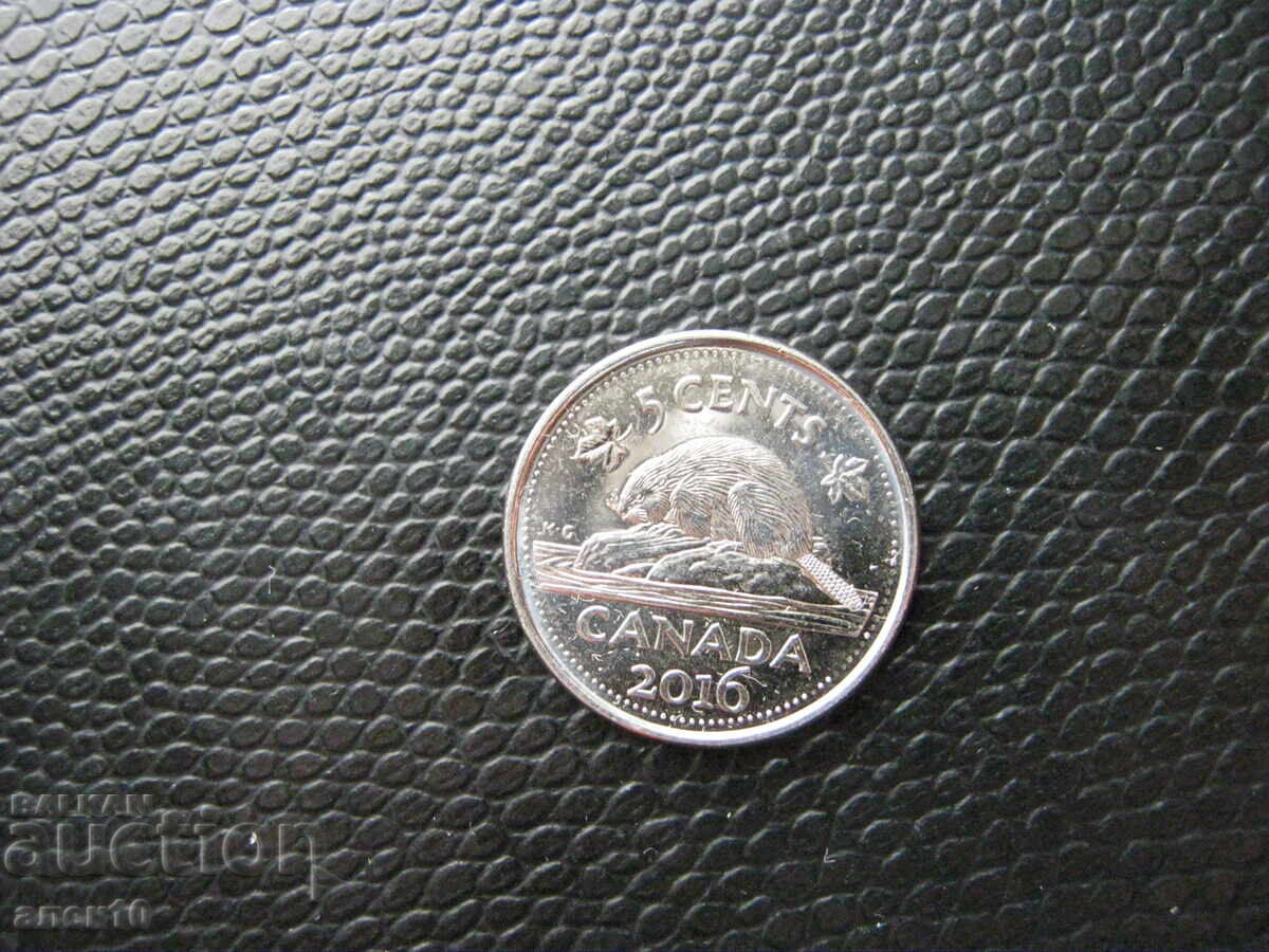 Canada 5 cents 2016 e