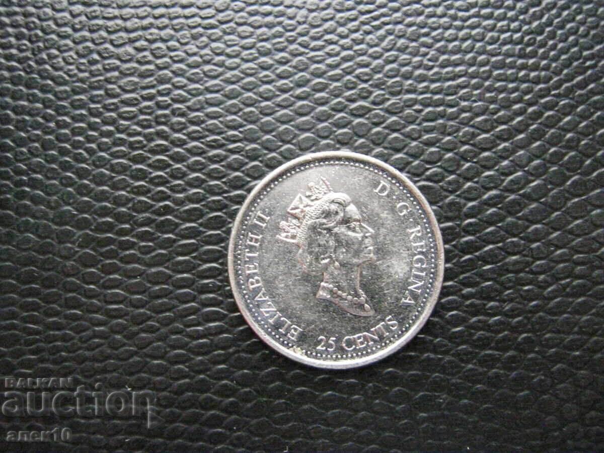 Καναδάς 25 σεντ 1999 e με τιμή € 0.70 | 1.37 BGN