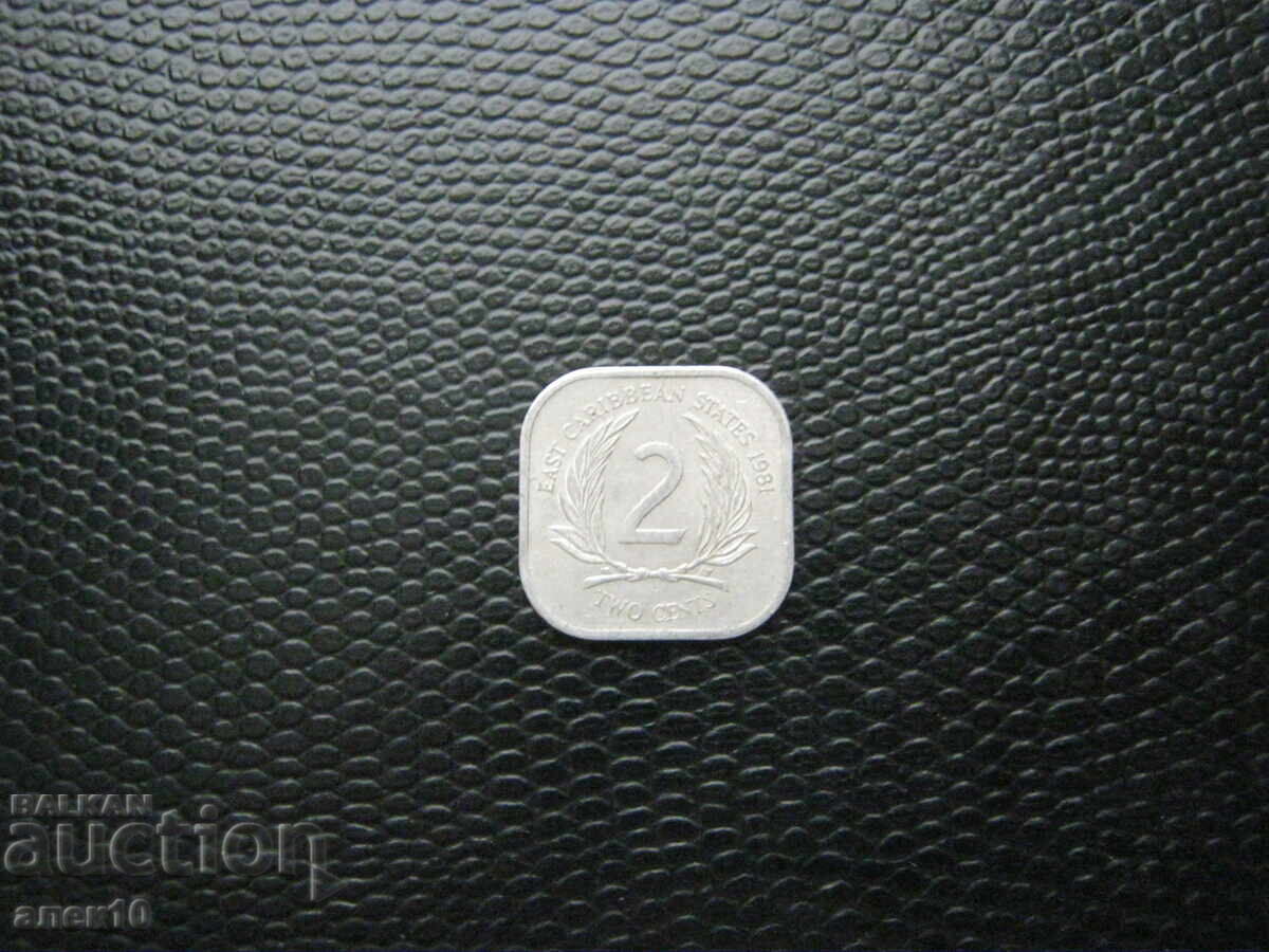 Statele Caraibelor de Est 2 cenți 1981