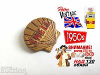 Ρετρό σμάλτινο σήμα με λογότυπο Shell Oil / Petrol από Ga