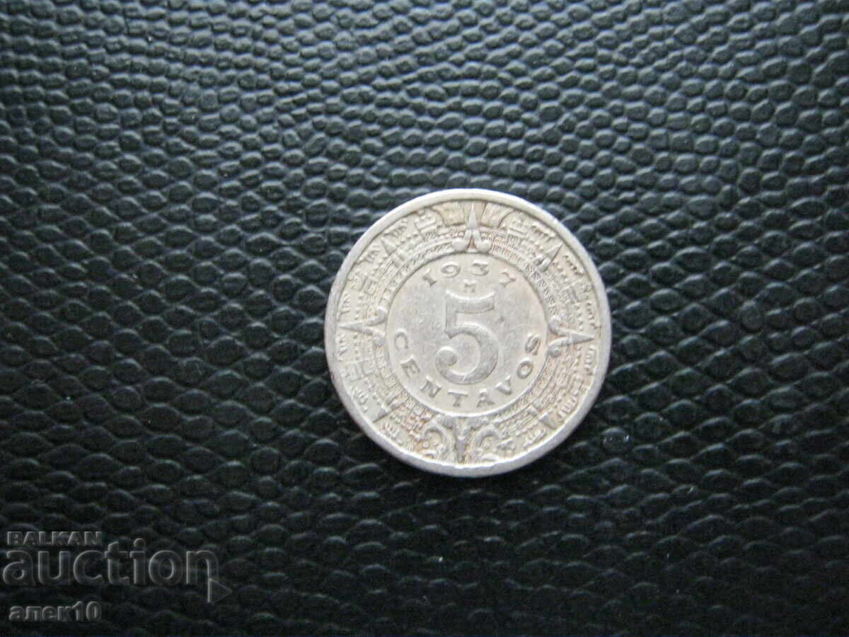 Мексико  5  сентавос   1937   е