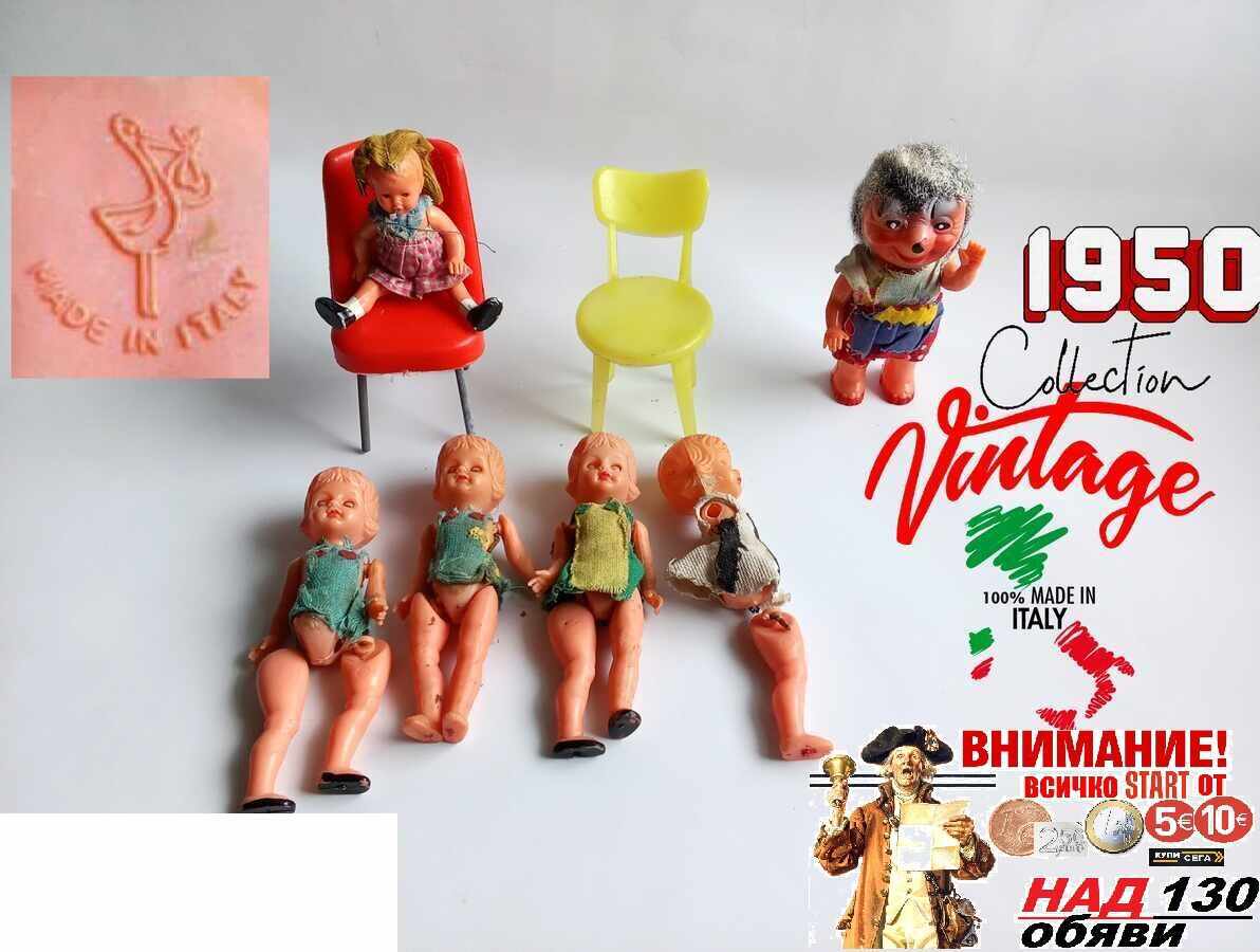 Малки пластмасови кукли със спящи очи - 13см - винтидж