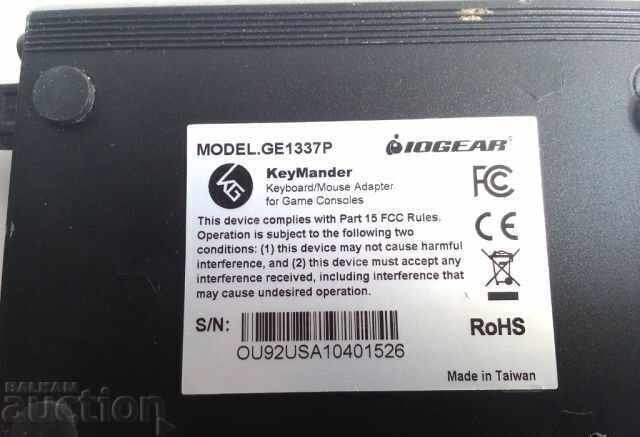 Аукцион Адаптер за клавиатура и мишка IOGEAR Keymander за Ps4, Ps3,