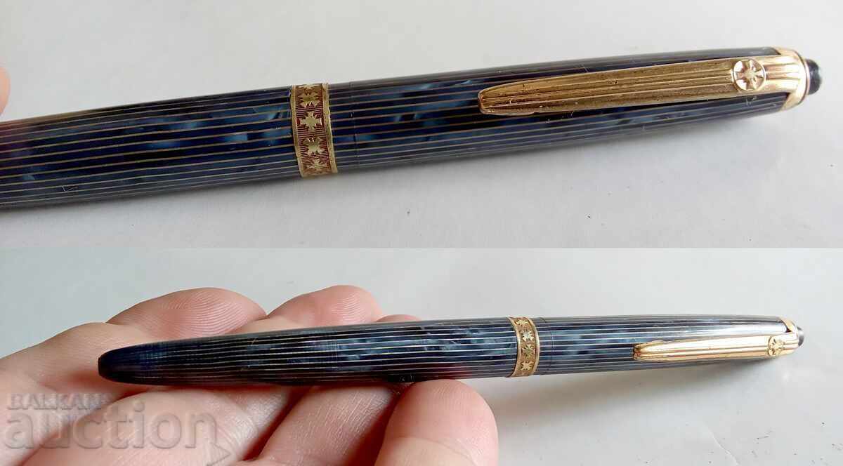 Licitație PENSĂ RARĂ 1950 DIPLOMAT VERDE-ALBASTRU RĂȘINĂ RAFINATĂ