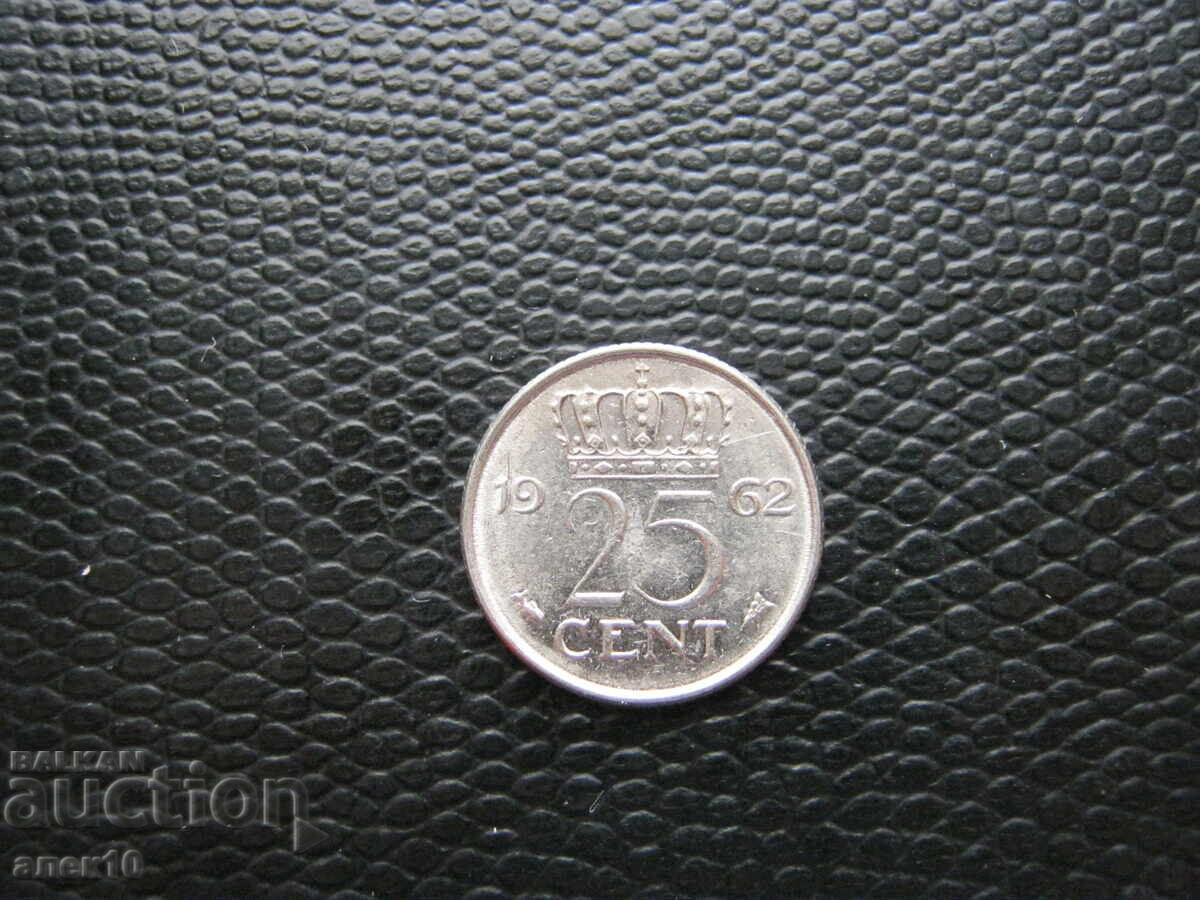 Ολλανδία 25 σεντ 1962 e