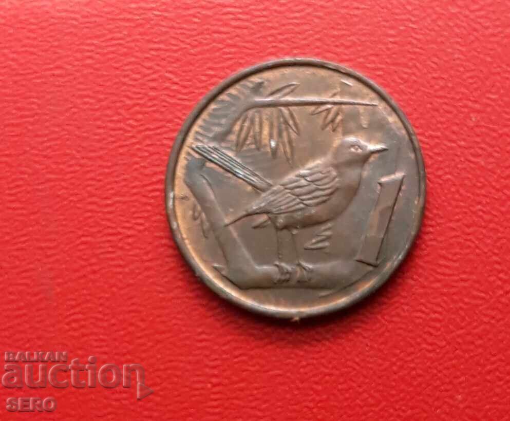 Cayman Islands-1 cent 1972
