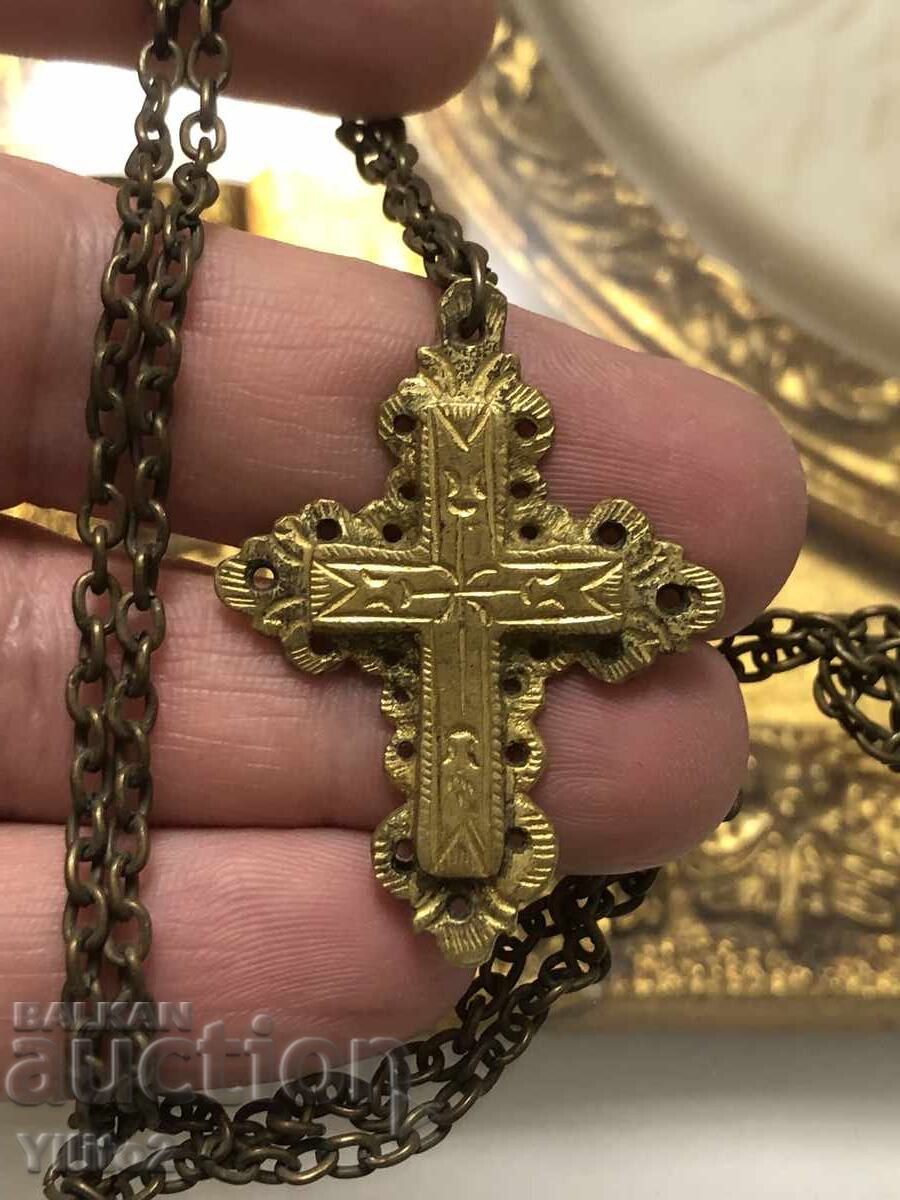 National Revival period gold-plated cross - 6