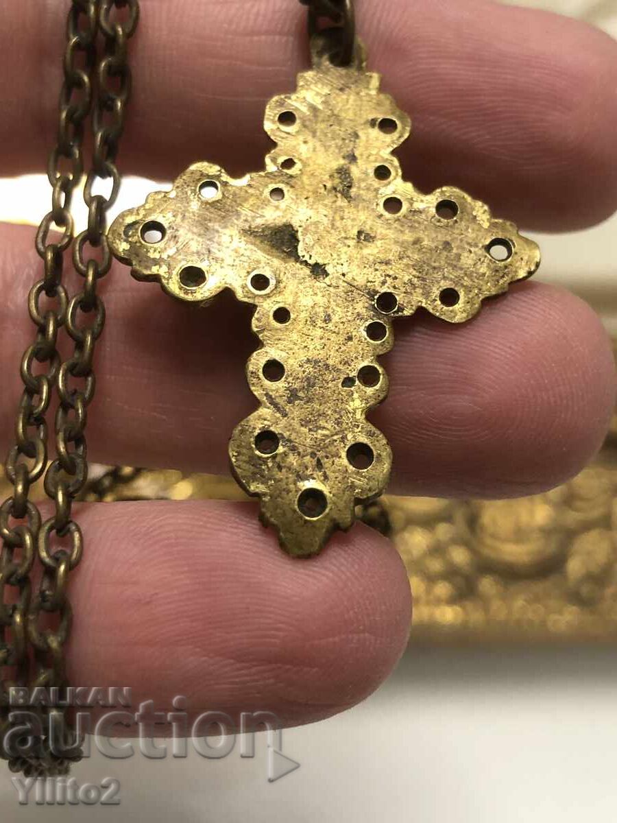 National Revival period gold-plated cross - 7
