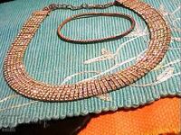 Old beautiful necklace and bracelet with crystals
