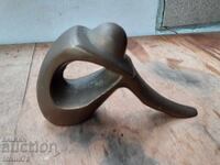 Стара изящна статуетка фигура пластика масивен бронз