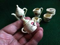set of miniature porcelain dishes