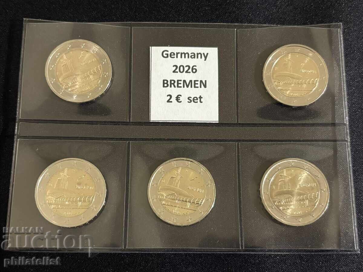 Παράδοση Γερμανία 2026 – 2 ευρώ – πλήρες σετ Universum Bremen UNC