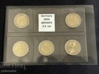 Germania 2026 – 2 euro – set complet Universum Bremen UNC
