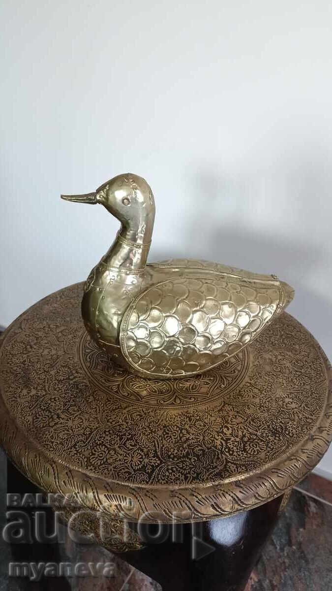 Indian solid wood duck figurine with metal fittings with price € 50.00 | 97.79 BGN